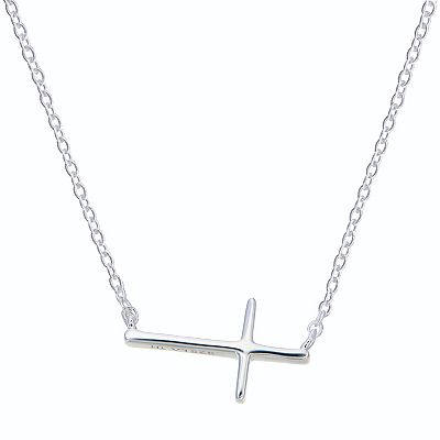 Silver cross necklace womens kohls store