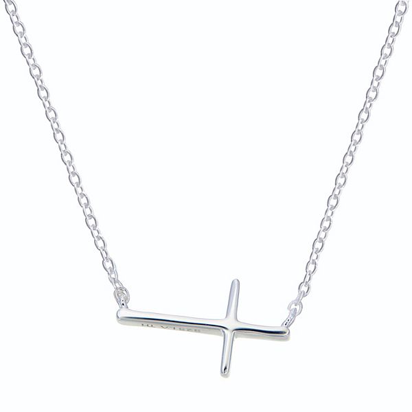 Kohls white gold hot sale cross necklace