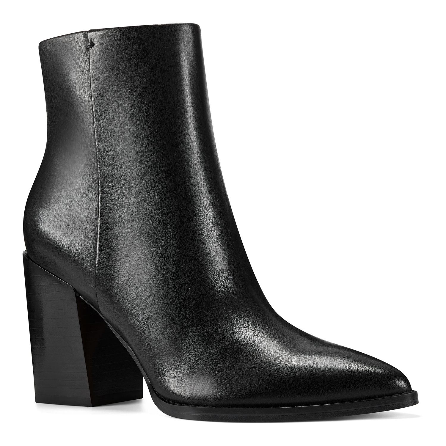 high heel ankle boots leather