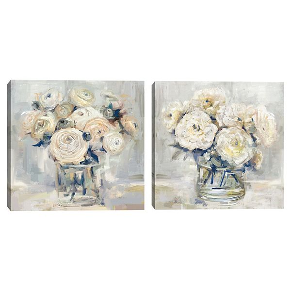 Fine Art Canvas Garden Collections Floral Canvas Wall Art 2piece Set