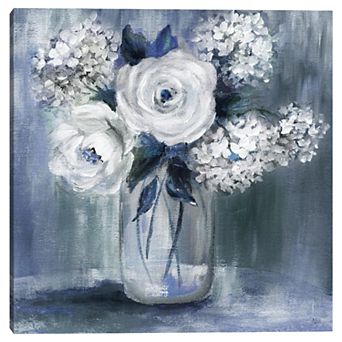 Fine Art Canvas Indigo Bouquet Canvas Wall Art