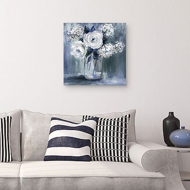 Master Piece Indigo Bouquet Canvas Wall Art