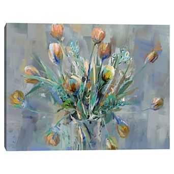Fine Art Canvas Tulip Bouquet Canvas Wall Art