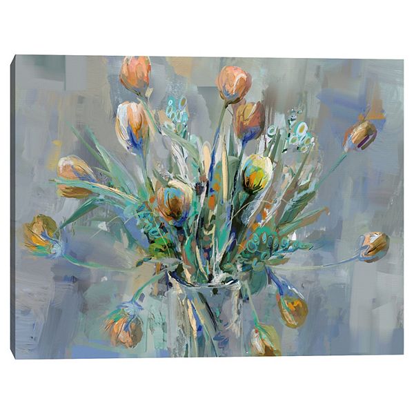 Fine Art Canvas Tulip Bouquet Canvas Wall Art