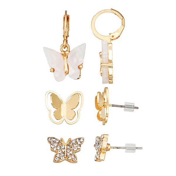 kohls butterfly earrings