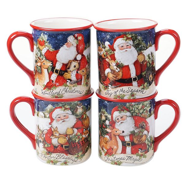 Set of 12 - 17 oz. Woodland Christmas Glassware Set