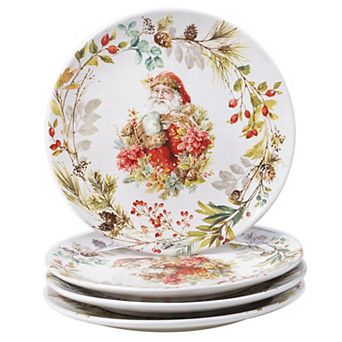 Certified International Christmas Story 4 pc Dinner Plate Set