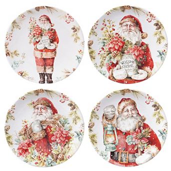 Certified International Christmas Story 4 pc Dessert Plate Set