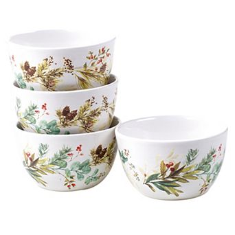 Certified International Christmas Story 4 pc Ice Cream Bowl Set