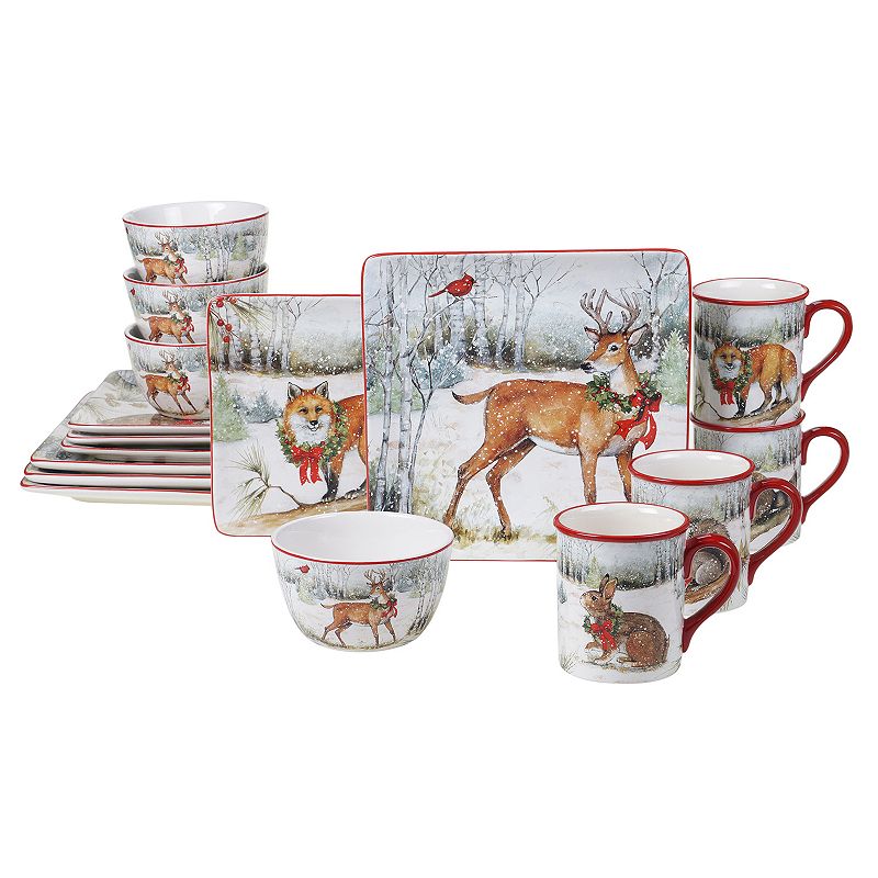 Certified International Winter Forest 16 Piece Dinnerware