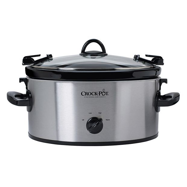 Cook & Carry Slow Cooker, Stainless Steel, 6 Qts.