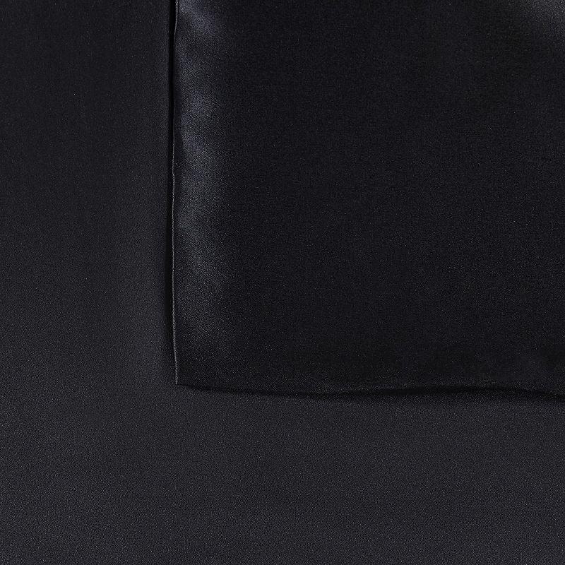 Madison Park 25-Momme 100% Pure Mulberry Silk Pillowcase, Black, King