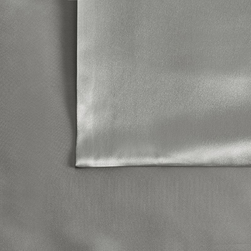 Madison Park 25-Momme 100% Pure Mulberry Silk Pillowcase, Grey, Standard