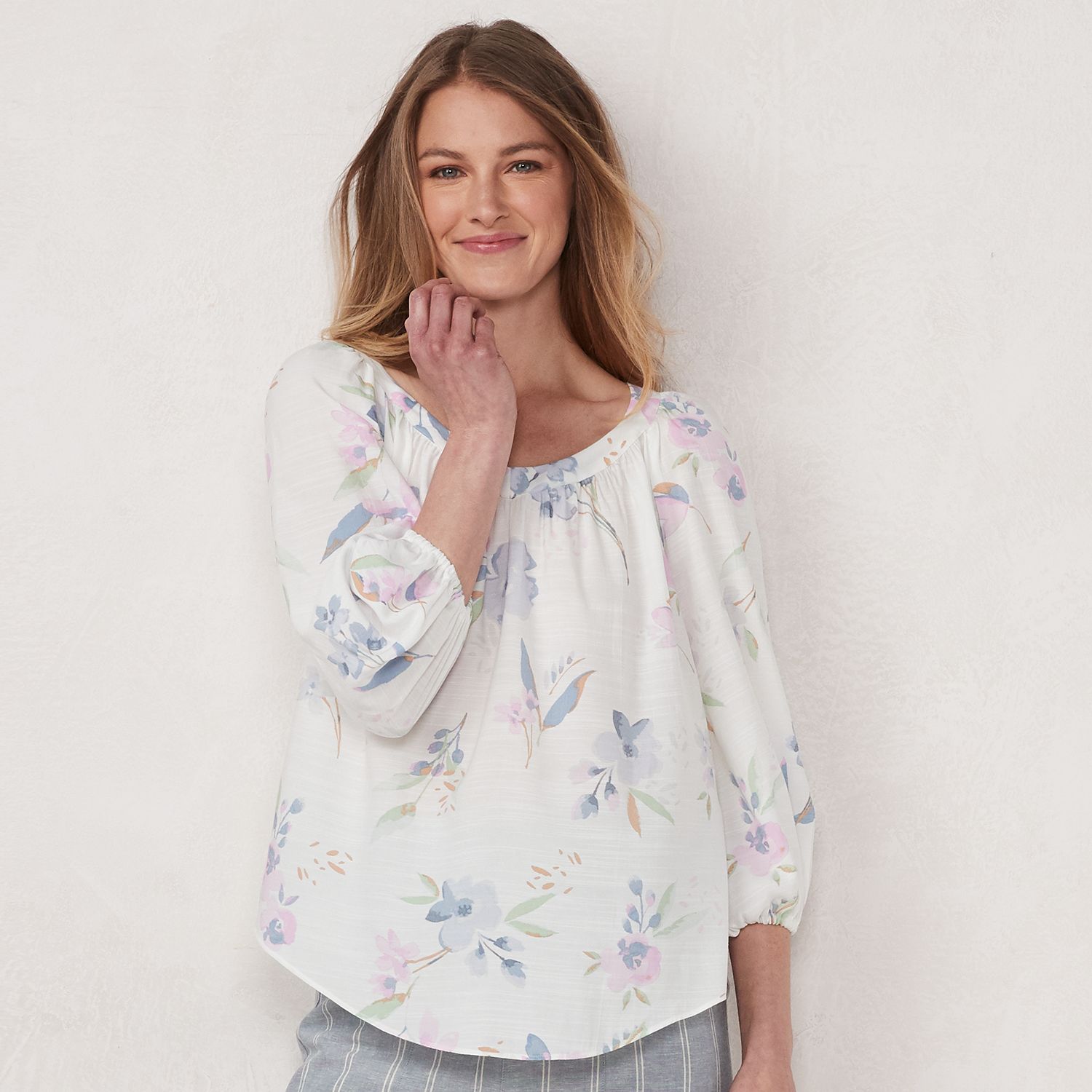kohls womens peasant tops