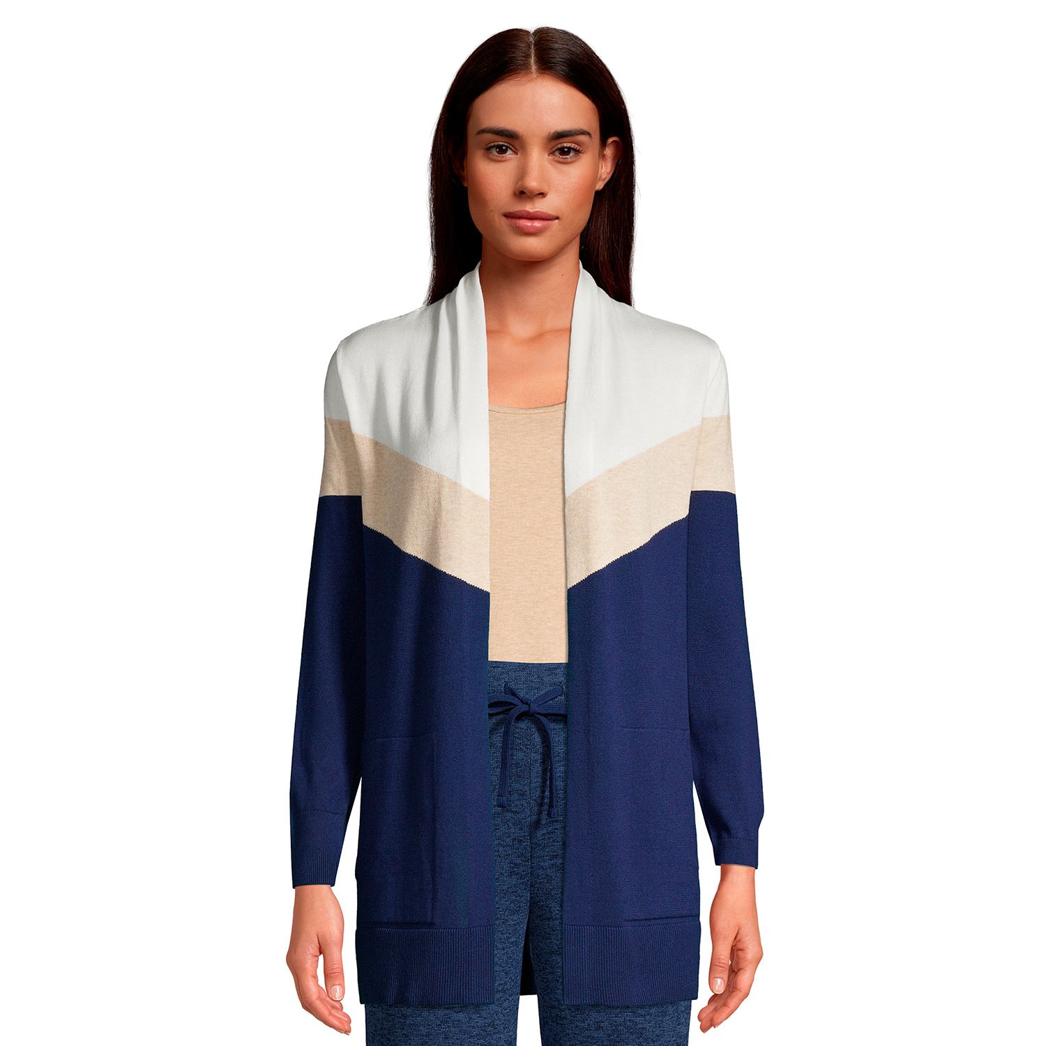 lands end open cardigan sweater