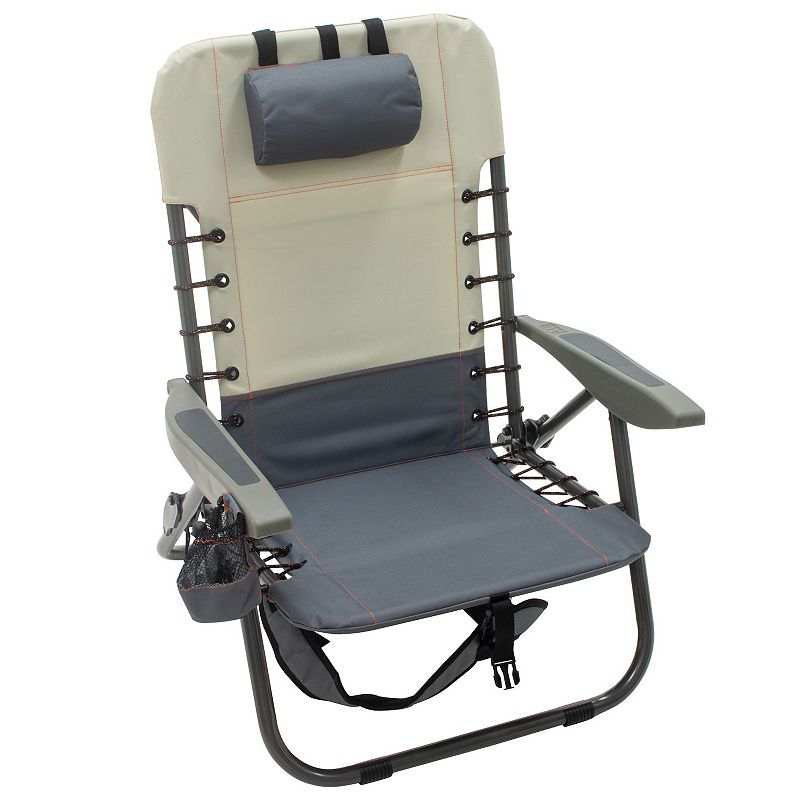 Rio Brands Gray Two-Tone Outdoor Folding Chair, Grey