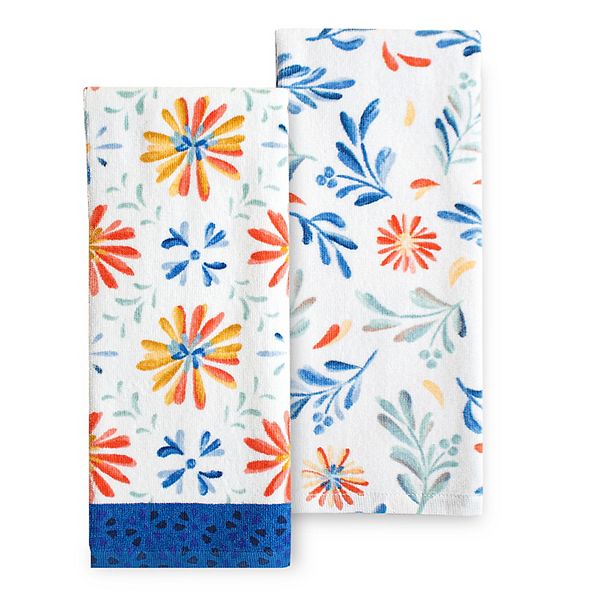 Kitchen Towels Seashells Home Collection 2Pcs Printed Summer