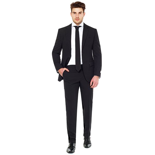 Mens Opposuits Slim Fit Solid Suit And Tie Set 3205