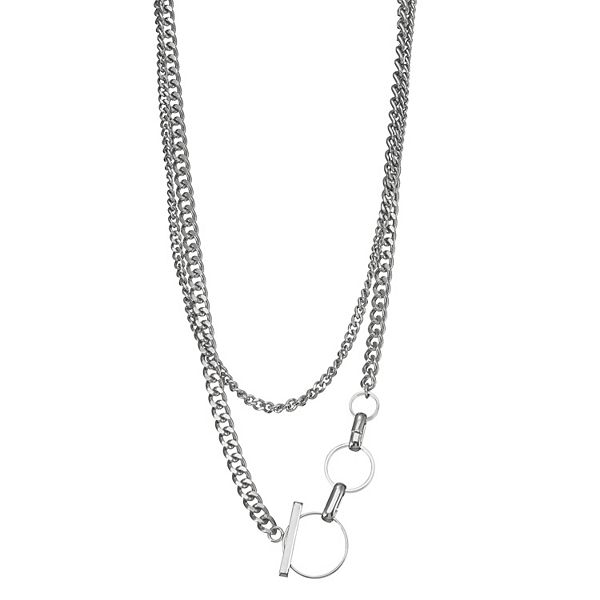 Simply Vera Vera Wang Silver Tone Toggle Collar Necklace