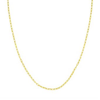 Color Romance 14k Gold Paper Clip Chain Necklace