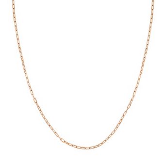 Color Romance 14k Gold Paper Clip Chain Necklace