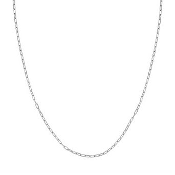 Color Romance 14k Gold Paper Clip Chain Necklace