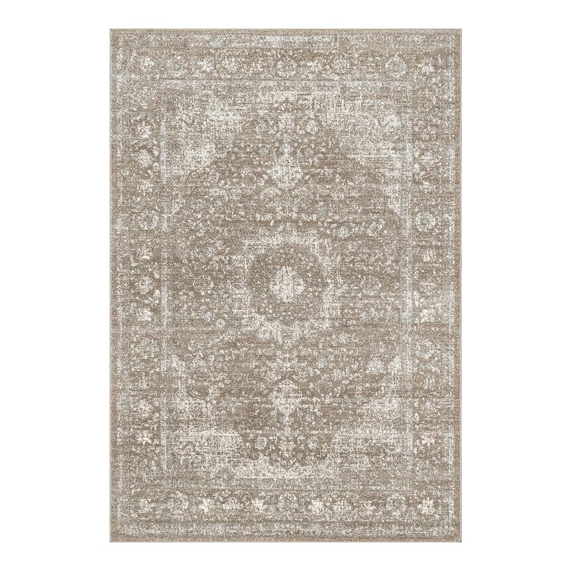 nuLOOM Vintage Lindsay Persian Rug, Brown, 7X9 Ft