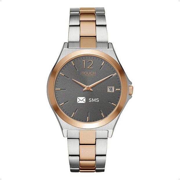 iTouch Connected Women s Two Tone Metal Strap Smart Watch