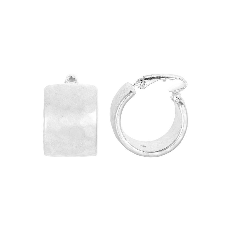 46772979 Bella Uno Metal Clip-On Thick Hoop Earrings, Women sku 46772979