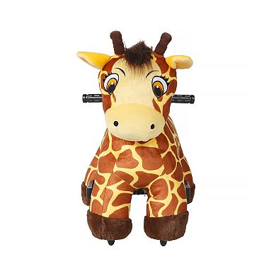 Dynacraft Zoo Crew 6 Volt Plush Giraffe with Jungle Den Ride On Toy