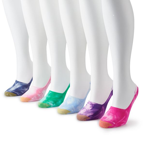 6 Pairs Gold Toe womens Invisible Socks