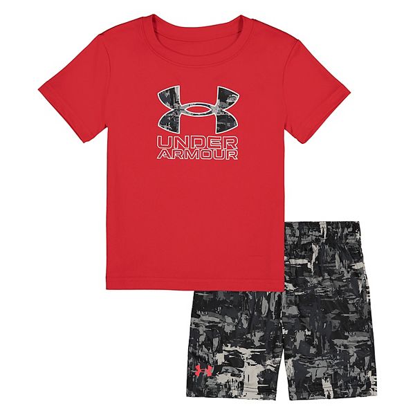 Toddler Boy Under Armour Splash Logo Tee & Shorts Set