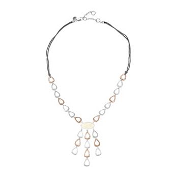 Bella Uno Open Teardrop Multi-Drop Frontal Necklace