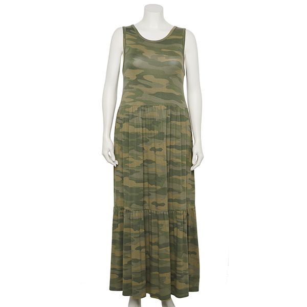 Juniors' Plus Size SO® Tank Tiered Maxi Dress