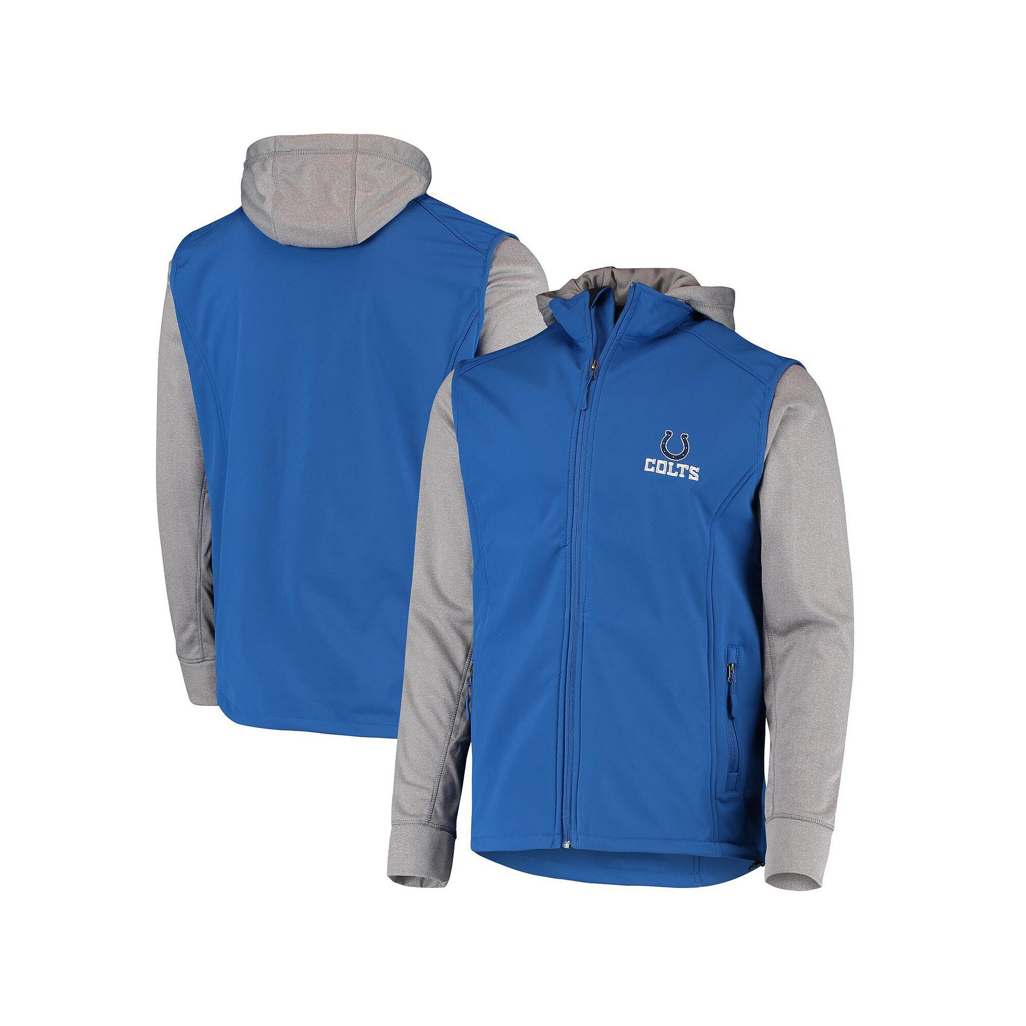 Mens Dunbrooke Royal/Gray Indianapolis Colts Alpha Full-Zip Jacket, Size: 