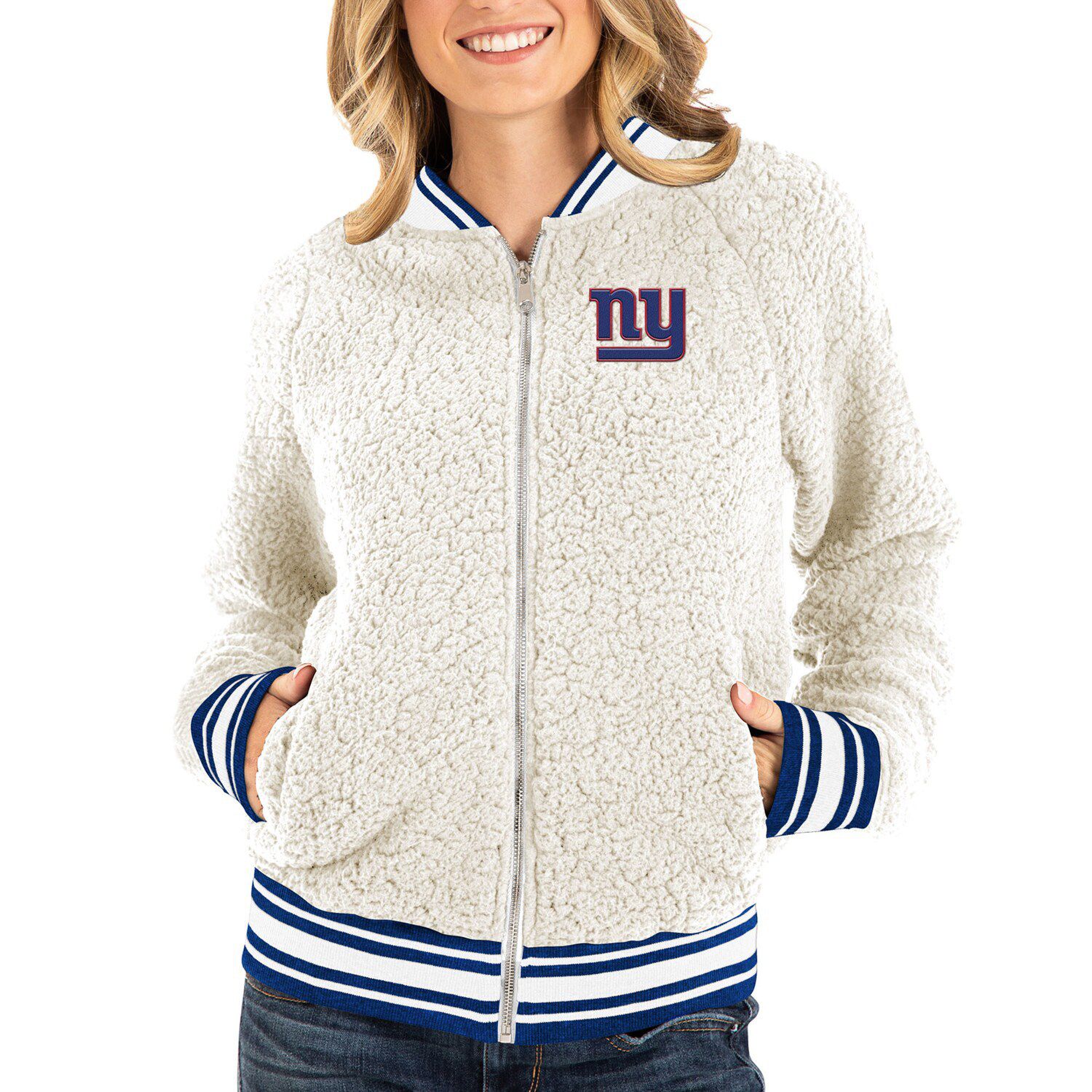 cream zip jacket