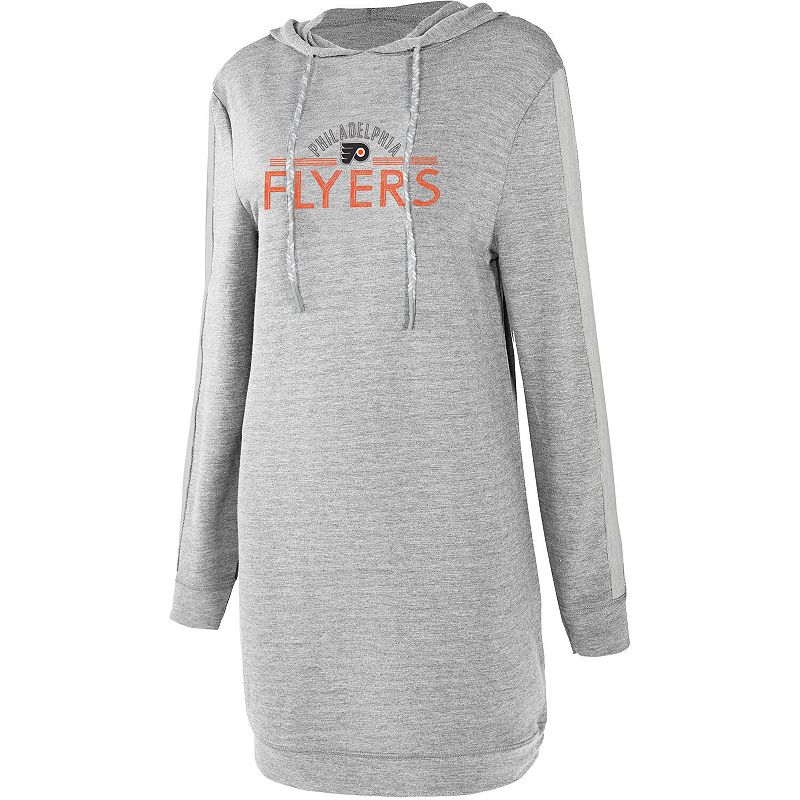 Womens Concepts Sport Gray Philadelphia Flyers Prodigy Hooded Nightshirt, 