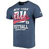 Men's Starter Heathered Navy New York Giants Blitz Throwback T-Shirt