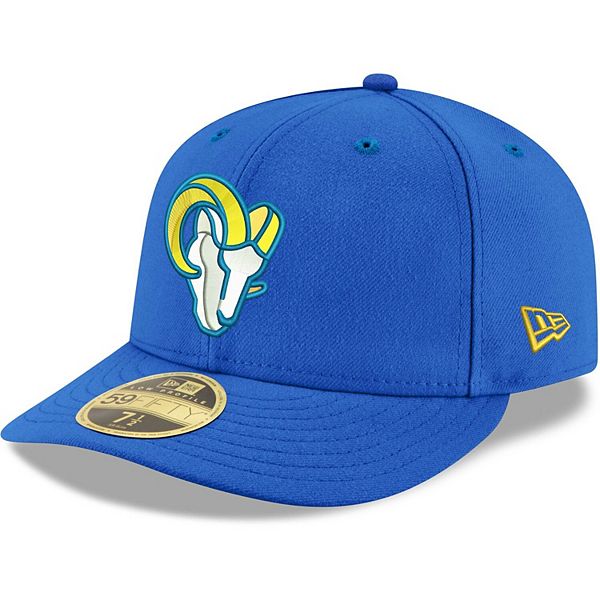 Men's New Era Royal Helmet Los Angeles Rams Omaha Low Profile 59FIFTY  Structured Hat