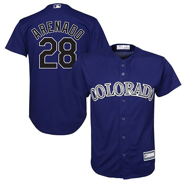Youth Colorado Rockies Nolan Arenado Majestic Purple Player Name