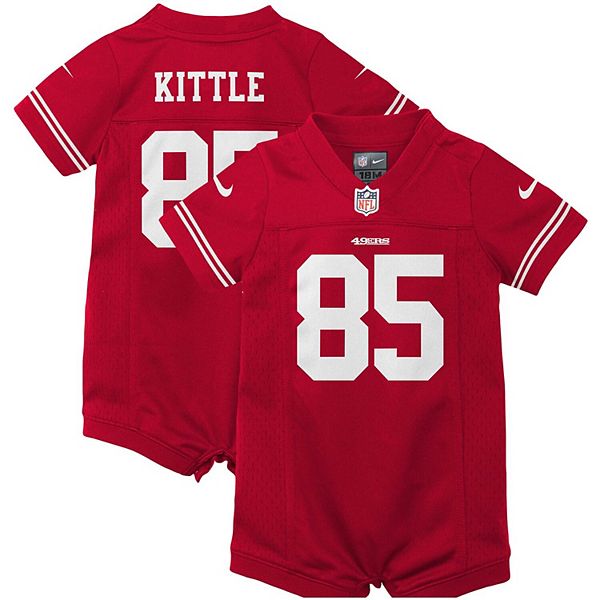 Newborn & Infant Nike George Kittle Scarlet San Francisco 49ers Romper  Jersey