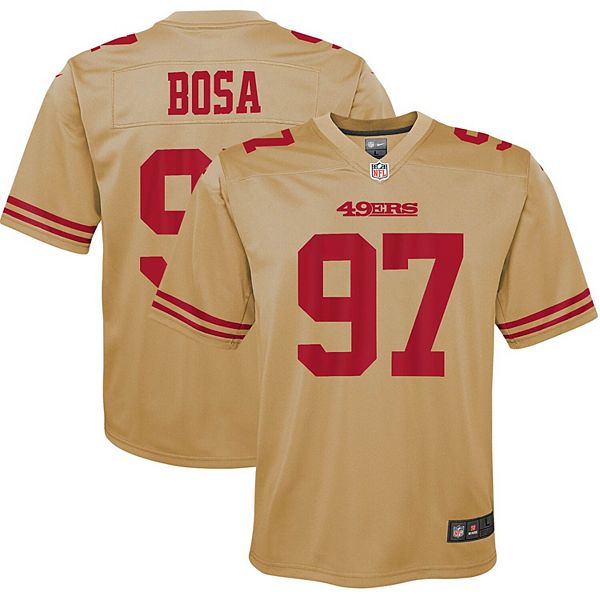 Youth Nike Nick Bosa Gold San Francisco 49ers Inverted Game Jersey
