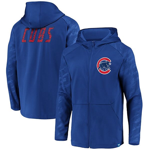 Chicago Cubs Iconic Brushed Poly Lightweight Pullover Hoodie - Mens