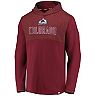 Men's Fanatics Branded Burgundy Colorado Avalanche Iconic Marbled Clutch Pullover Hoodie