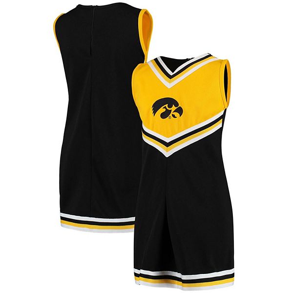 Girls Youth Black Iowa Hawkeyes One Piece Cheer Dress