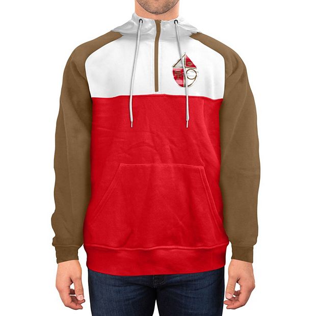 Men's New Era Scarlet San Francisco 49ers Big & Tall NFL Pullover Hoodie