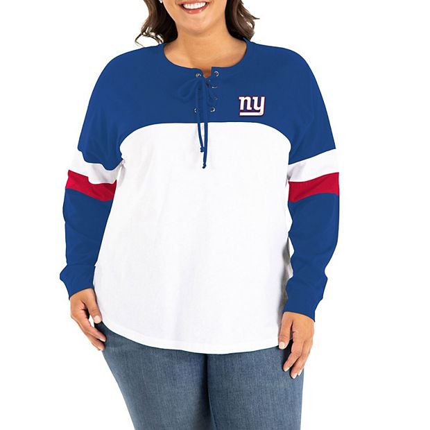 New York Giants Youth Icon Cotton Long Sleeve T-Shirt - Royal