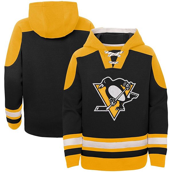  adidas Men's NHL Pittsburgh Penguins Skate Lace Hoodie NHL  Hoody Sweatshirt (S) Black : Sports & Outdoors