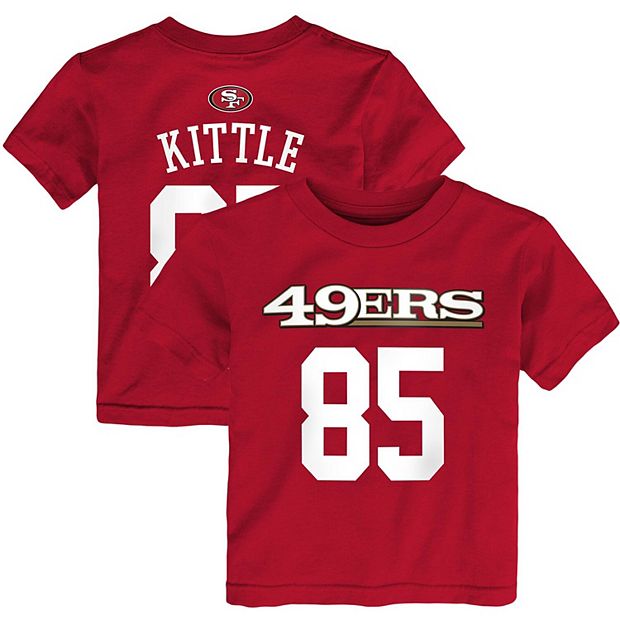 Toddler George Kittle Scarlet San Francisco 49ers Mainliner Player Name &  Number T-Shirt