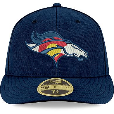 Men's New Era Navy Denver Broncos Omaha Low Profile 59FIFTY Fitted Hat